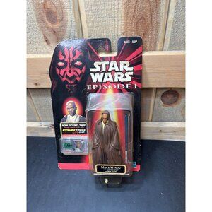 Star Wars Episode I Mace Windu Action Figure With Lightsaber & Jedi Cloak 1998